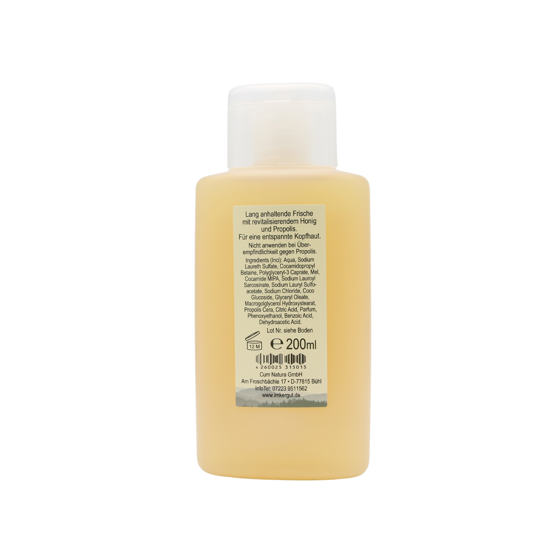 Propolis Shampoo Rückseite